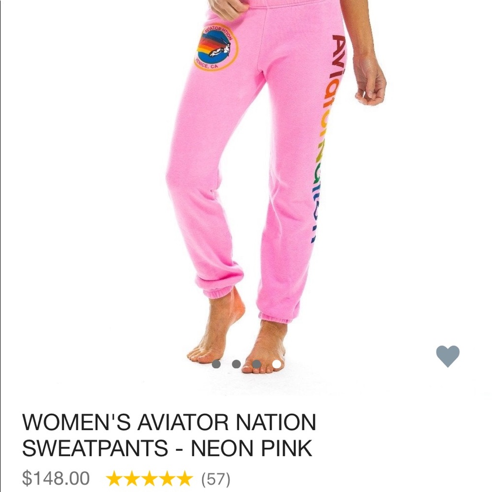 Pink Aviator Nation Sweatpants
